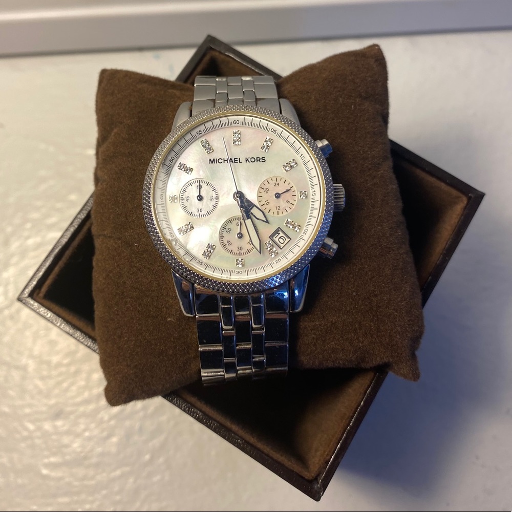 Authentic Silver Michael Kors Watch - Authentic